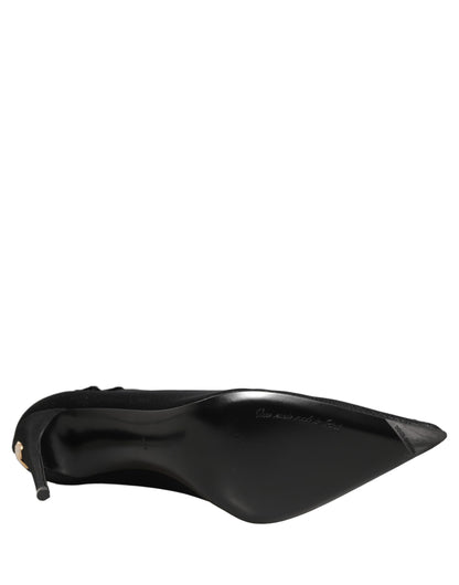 Dolce & Gabbana Black Over The Knee Sock Pumps