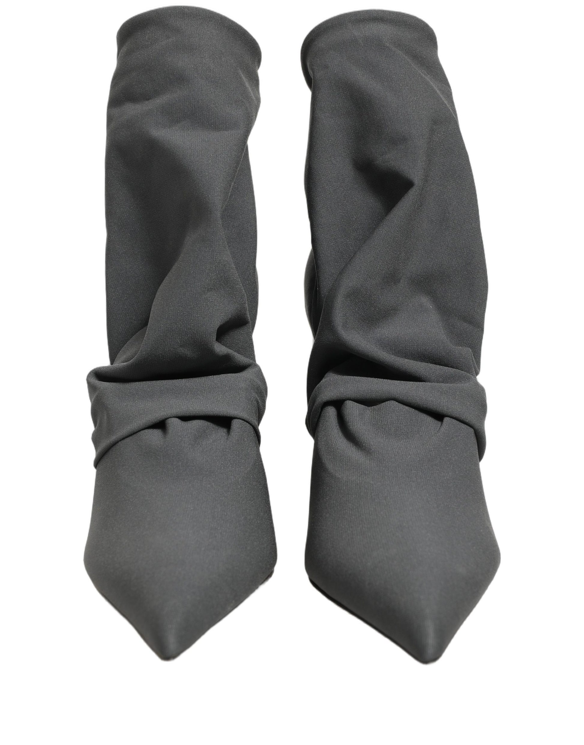 Dolce & Gabbana Gray Stretch Socks Heels Ankle Boots