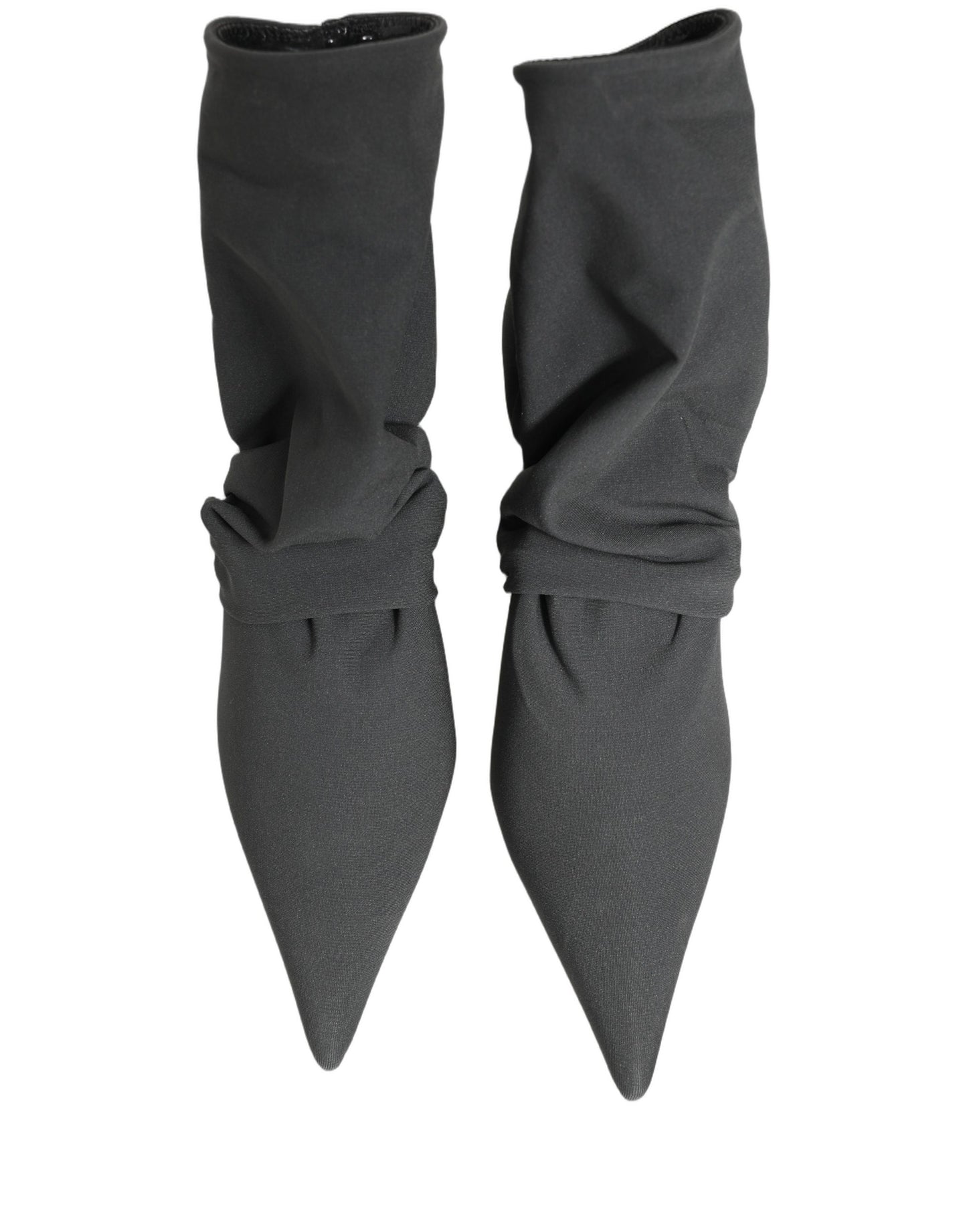 Dolce & Gabbana Gray Stretch Socks Heels Ankle Boots