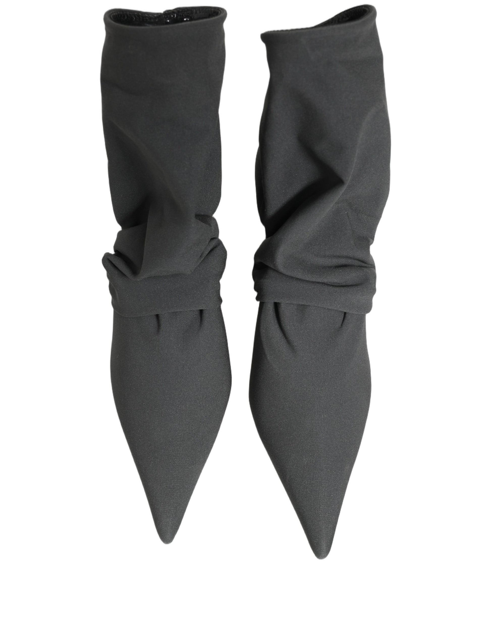 Dolce & Gabbana Gray Stretch Socks Heels Ankle Boots