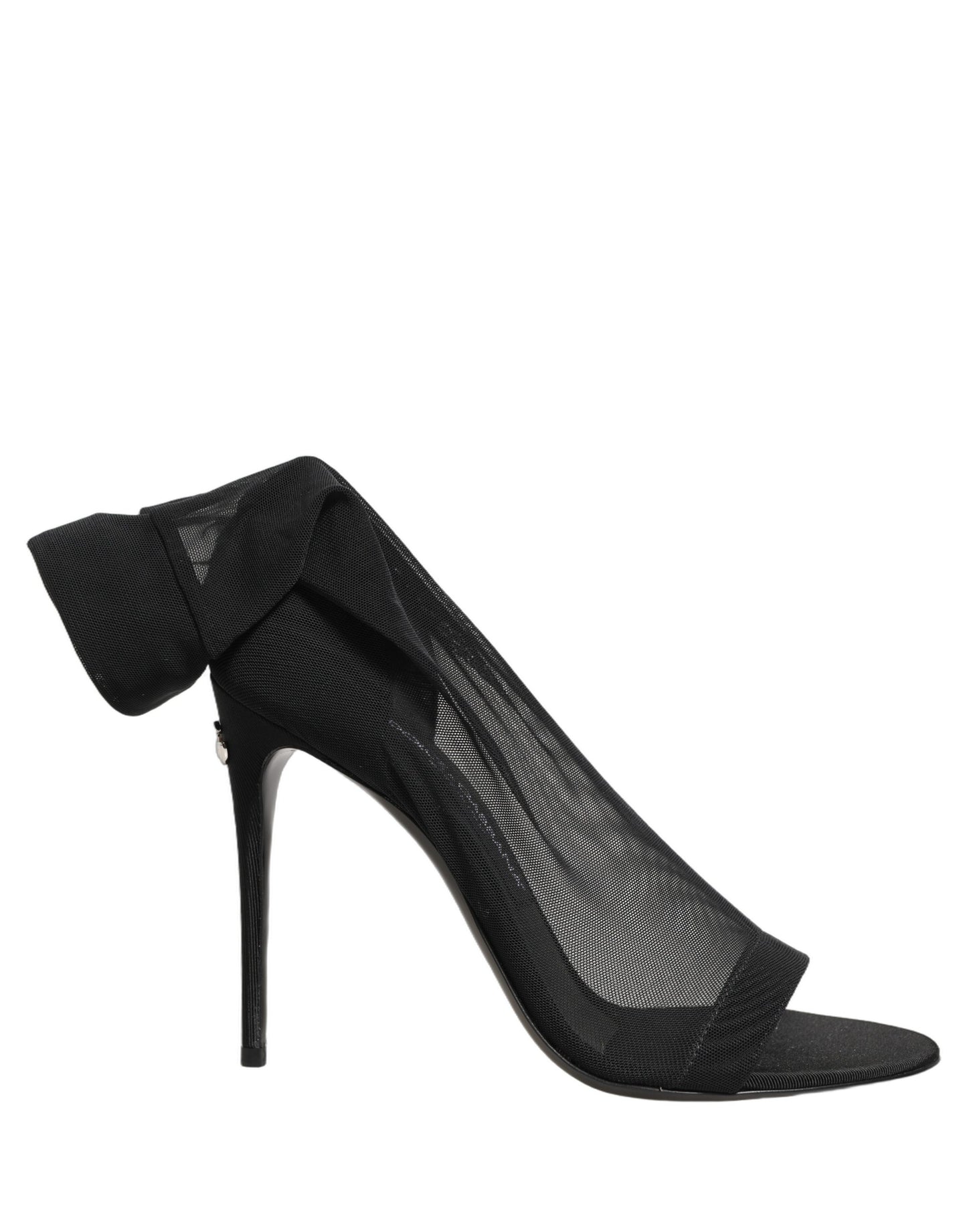 Dolce & Gabbana Black Nylon Mesh Sock Style Boots