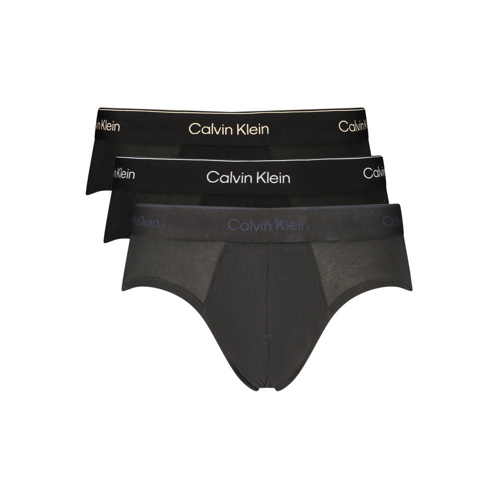 Calvin Klein Black Cotton Men Briefs