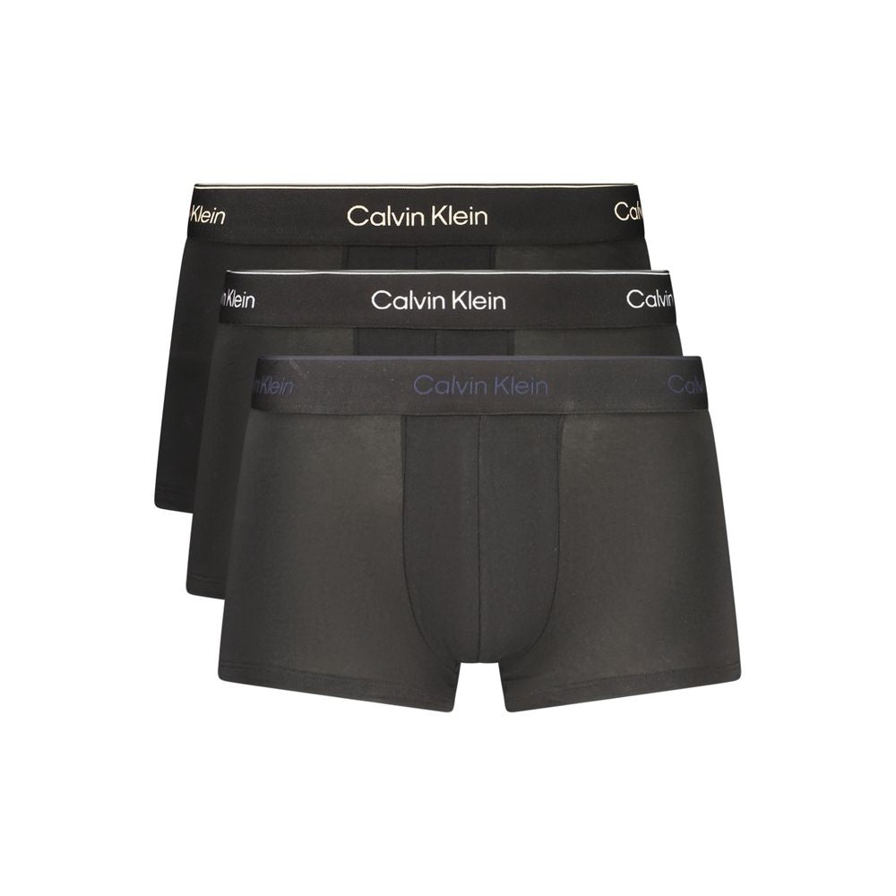 Calvin Klein Black Cotton Mens Boxer Shorts Tri-Pack