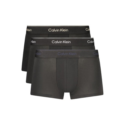 Calvin Klein Black Cotton Mens Boxer Shorts Tri-Pack