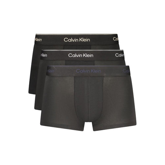 Calvin Klein Black Cotton Mens Boxer Shorts Tri-Pack
