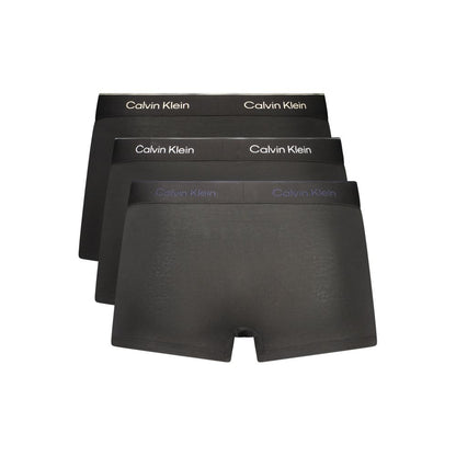 Calvin Klein Black Cotton Mens Boxer Shorts Tri-Pack