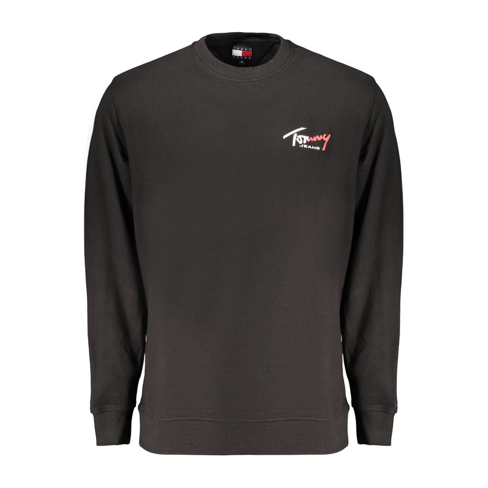 Tommy Hilfiger Black Cotton Sweatshirt - Long-Sleeved Crew Neck