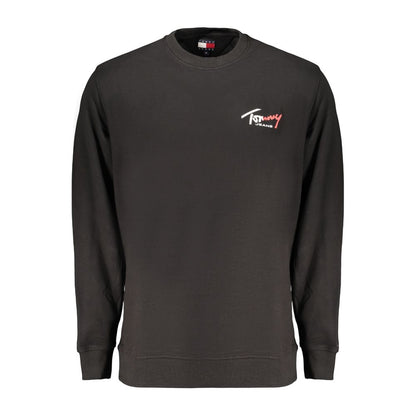 Tommy Hilfiger Black Cotton Sweatshirt - Long-Sleeved Crew Neck