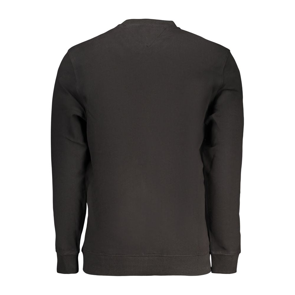 Tommy Hilfiger Black Cotton Sweatshirt - Long-Sleeved Crew Neck