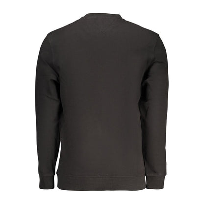 Tommy Hilfiger Black Cotton Sweatshirt - Long-Sleeved Crew Neck