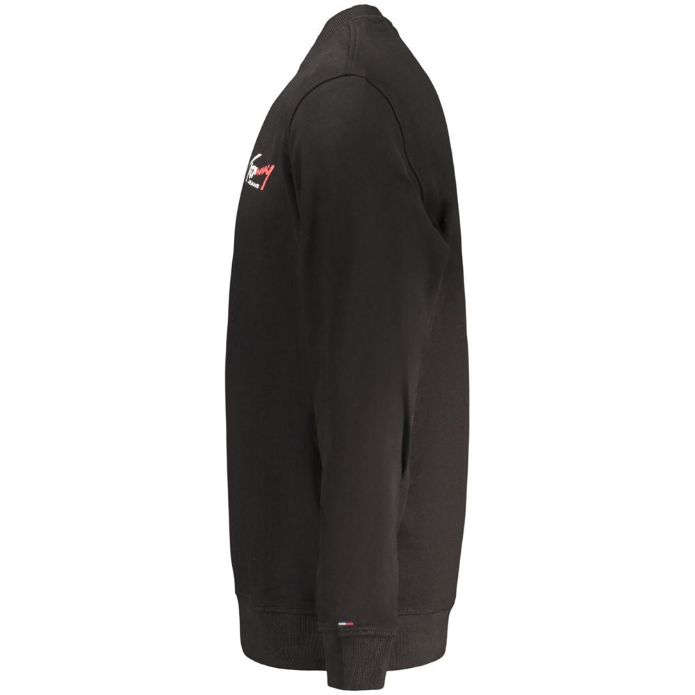 Tommy Hilfiger Black Cotton Sweatshirt - Long-Sleeved Crew Neck