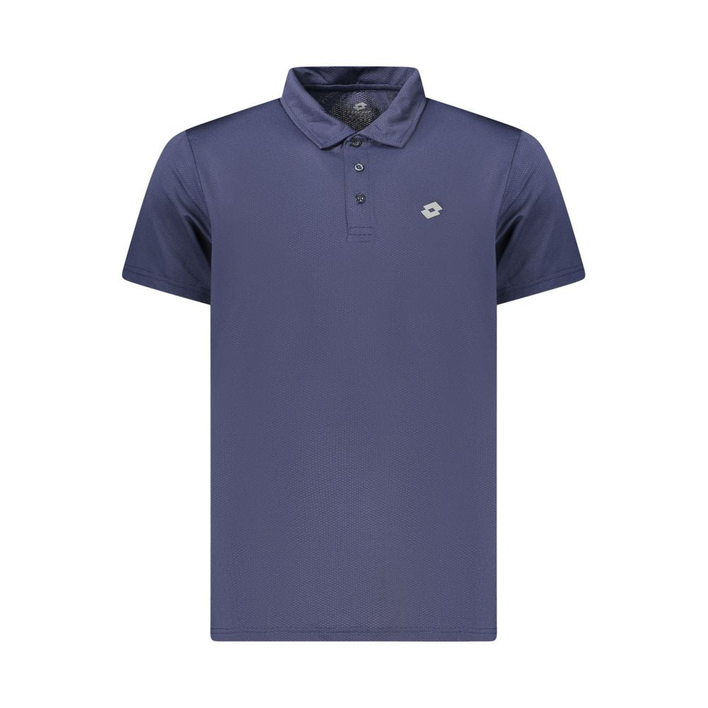 Lotto Blue Polyester Polo Shirt - Short-Sleeved