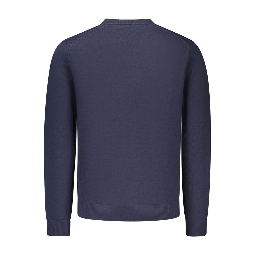 Tommy Hilfiger Blue Cotton Sweatshirt - Long-Sleeved Crew Neck