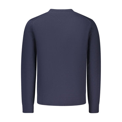 Tommy Hilfiger Blue Cotton Sweatshirt - Long-Sleeved Crew Neck