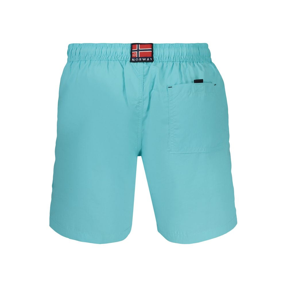 Norway 1963 Light Blue Men's Swim Shorts with Pockets