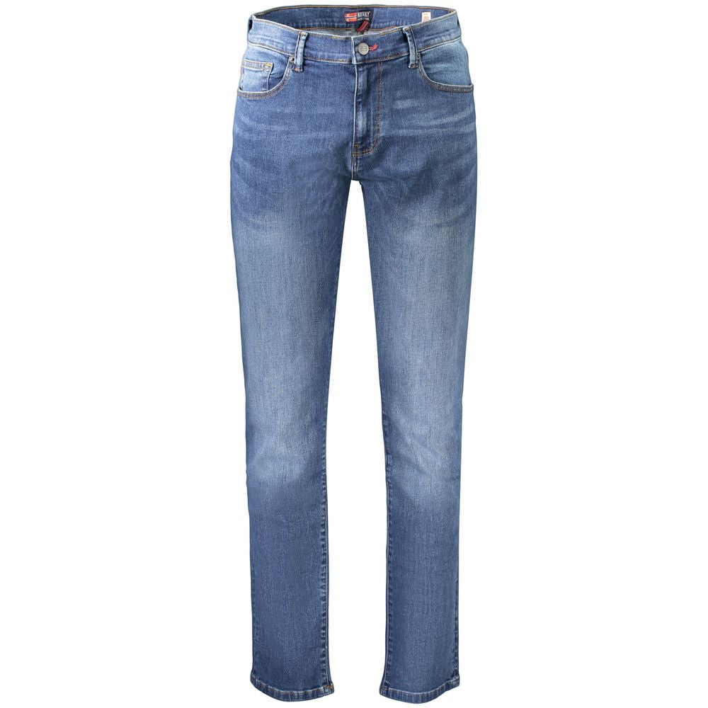 Norway 1963 Men's Blue Cotton Denim Jeans - Regular Fit