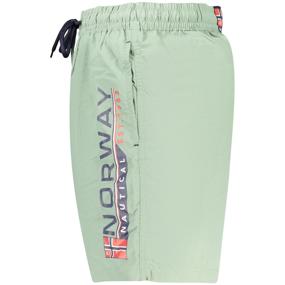 Norway 1963 Green Swim Shorts with Adjustable Drawstring