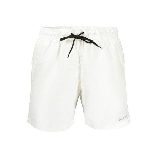 Lotto White Polyamide Men's Swim Boxers