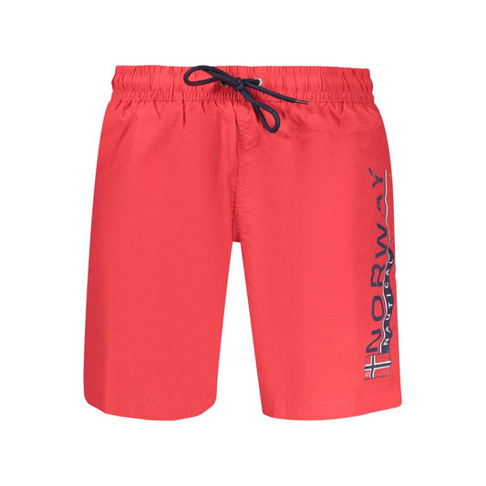 Norway 1963 Red Swimshorts with Adjustable Waist and Pockets