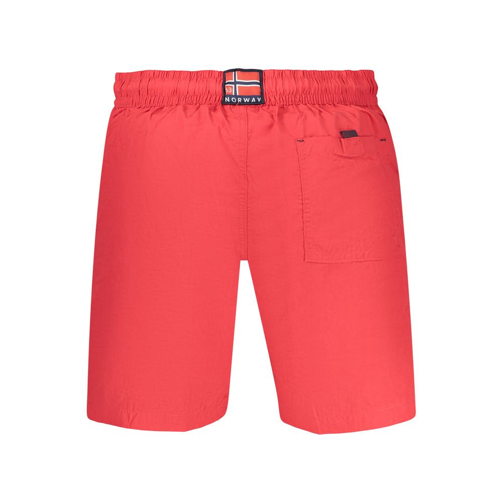 Norway 1963 Red Swimshorts with Adjustable Waist and Pockets