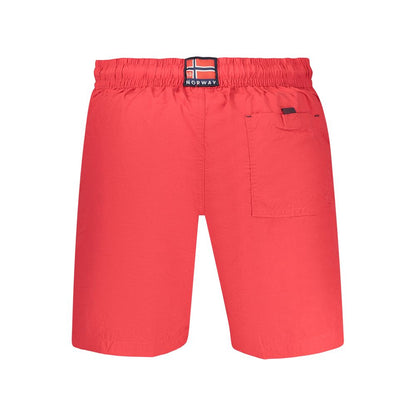 Norway 1963 Red Swimshorts with Adjustable Waist and Pockets