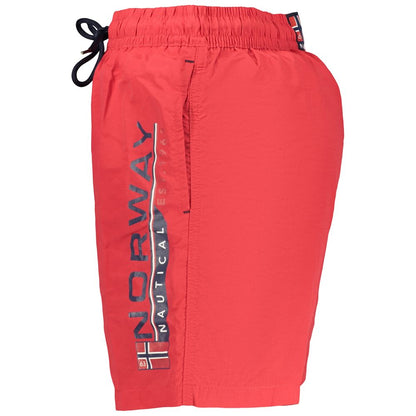 Norway 1963 Red Swimshorts with Adjustable Waist and Pockets