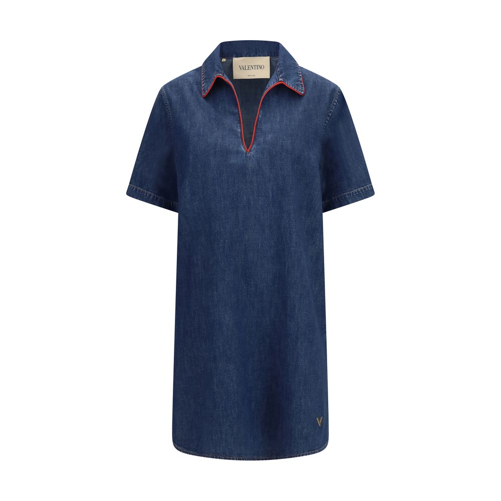 Valentino Blue Chambray Denim Dress