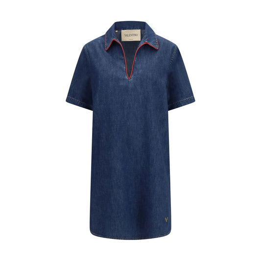 Valentino Blue Chambray Denim Dress
