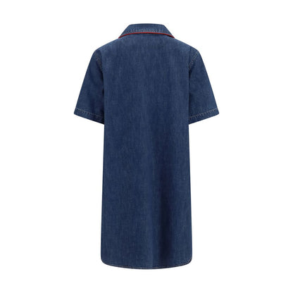 Valentino Blue Chambray Denim Dress