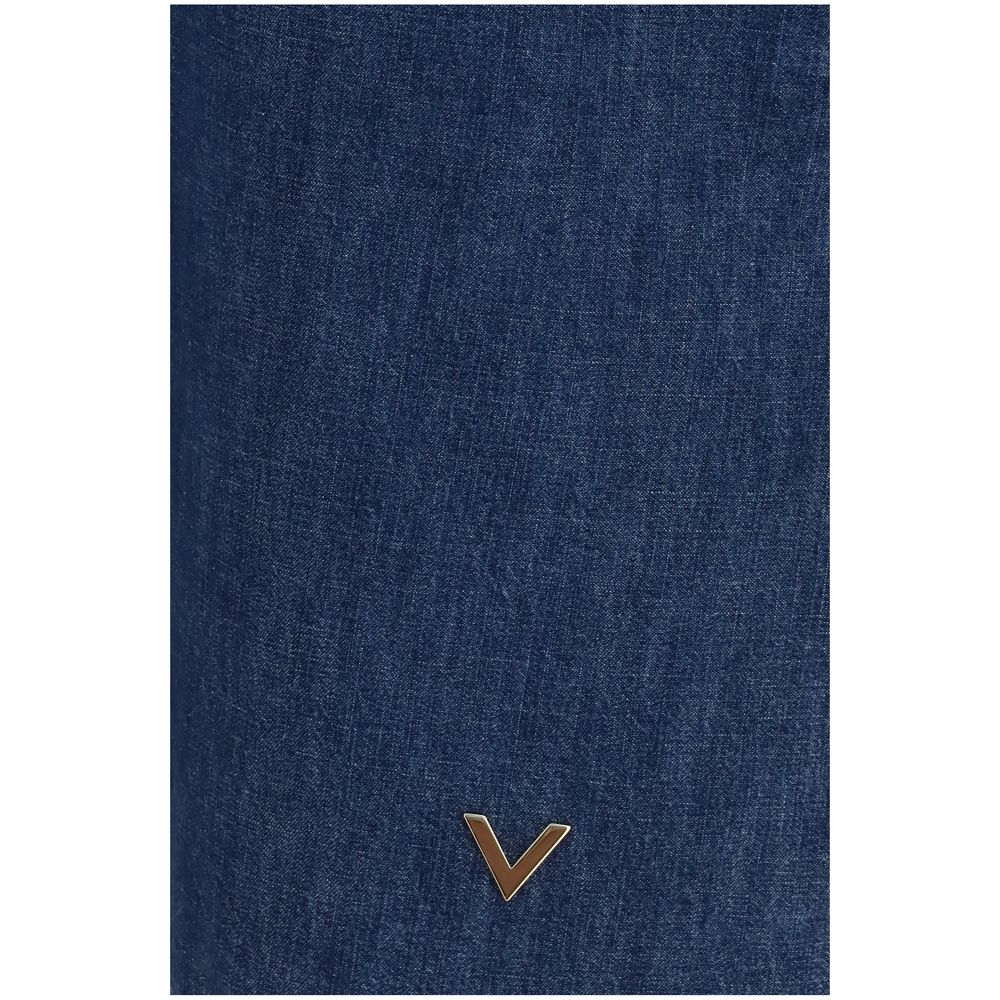 Valentino Blue Chambray Denim Dress