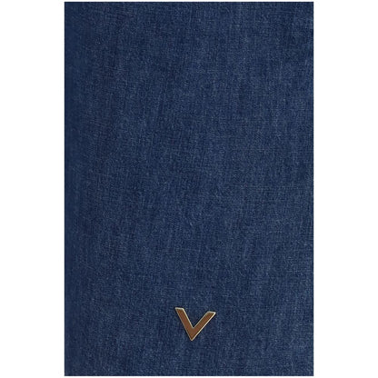 Valentino Blue Chambray Denim Dress
