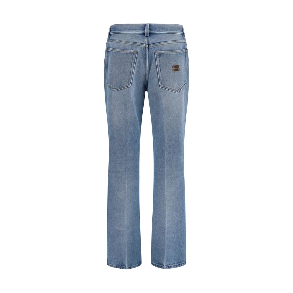 Miu Miu Blue Relaxed Fit Jeans