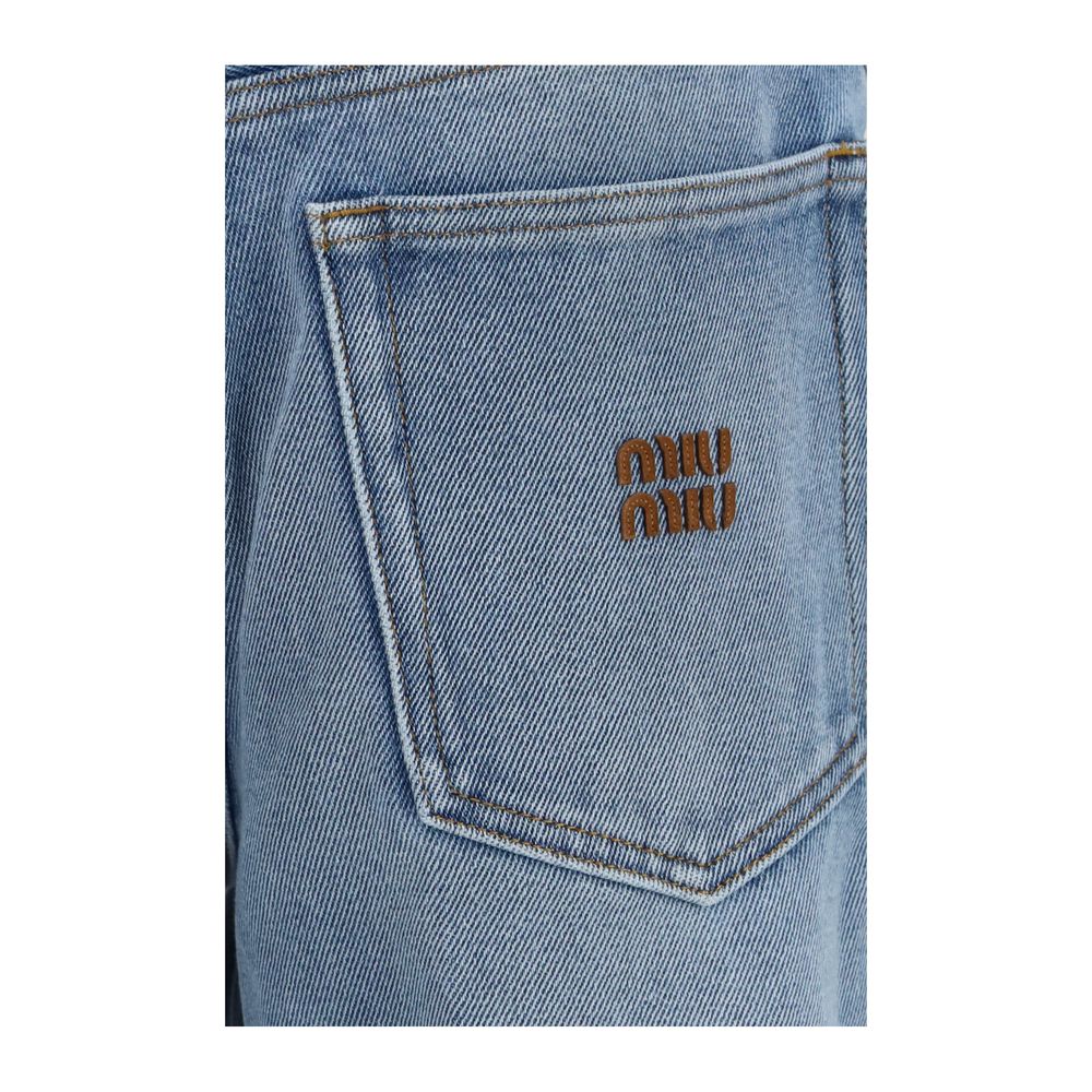 Miu Miu Blue Relaxed Fit Jeans