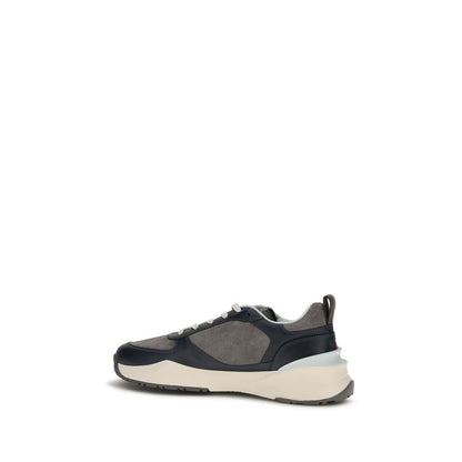 Fendi Multicolor Blue Pannelled Leather Flow Sneakers