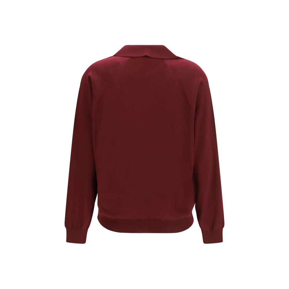 Miu Miu Bordeaux Virgin Wool Cardigan
