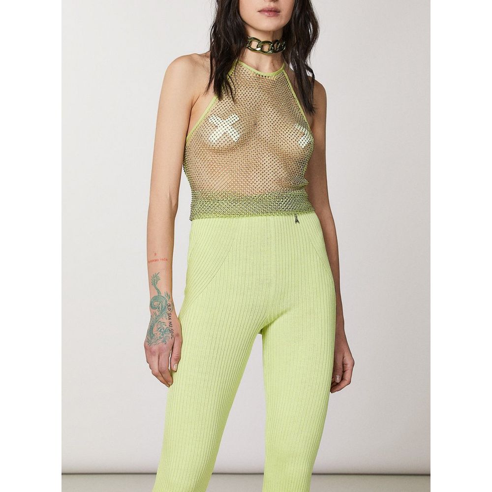 Patrizia Pepe Yellow Polyester Tank Top