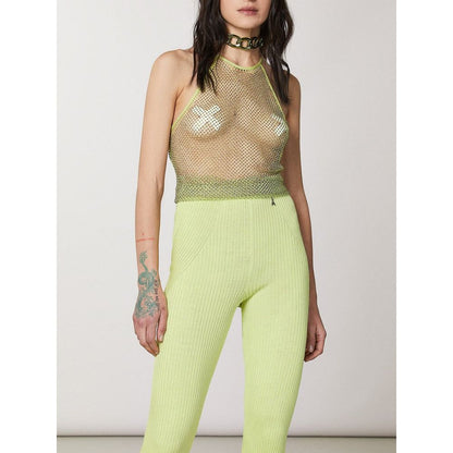 Patrizia Pepe Yellow Polyester Tank Top