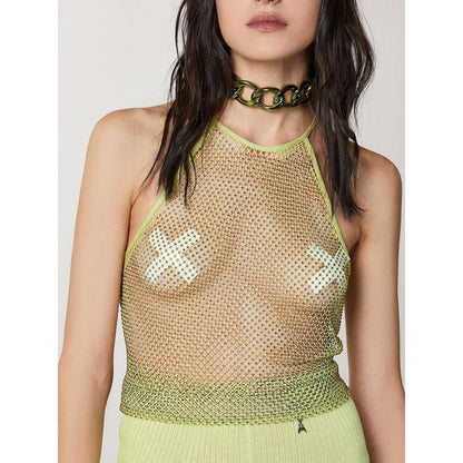 Patrizia Pepe Yellow Polyester Tank Top