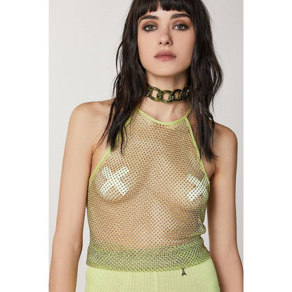 Patrizia Pepe Yellow Polyester Tank Top