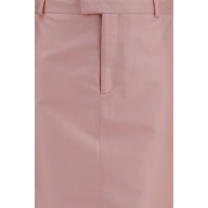 Gucci Pink Silk Faille Skirt