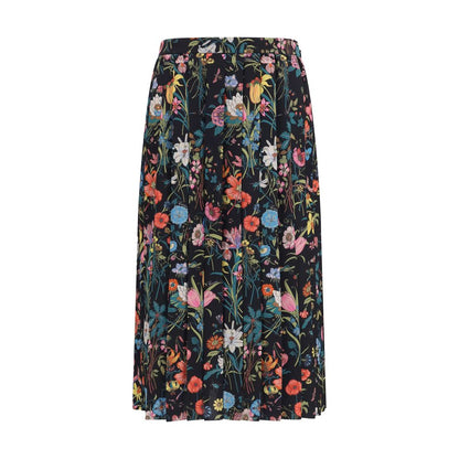 Gucci Multicolor Flora Printed Silk Midi Skirt