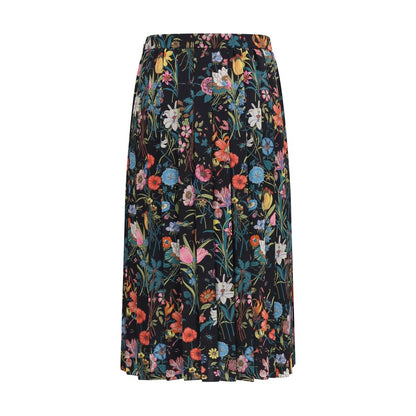 Gucci Multicolor Flora Printed Silk Midi Skirt