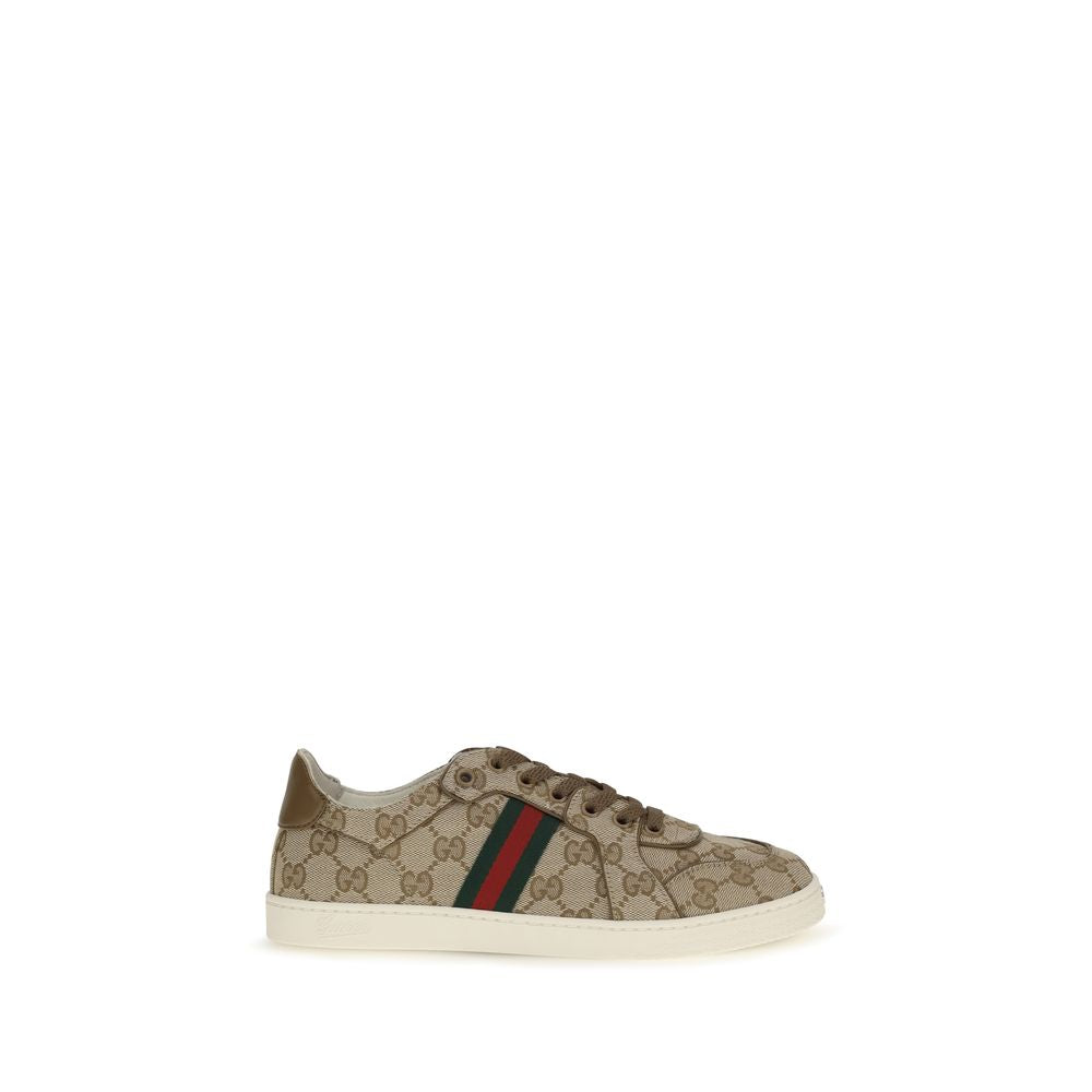 Gucci Beige GG Canvas Stretch Sneakers