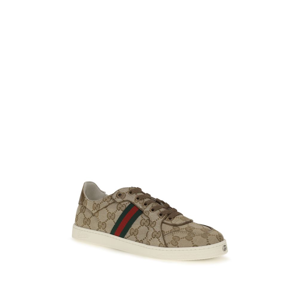 Gucci Beige GG Canvas Stretch Sneakers
