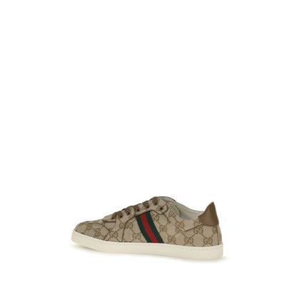 Gucci Beige GG Canvas Stretch Sneakers