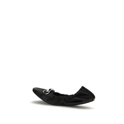Gucci Black Calf Leather Prima Ballet Flats