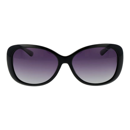 Polaroid Women's Sunglasses – Black Polycarbonate Frame, Purple Gradient Lenses