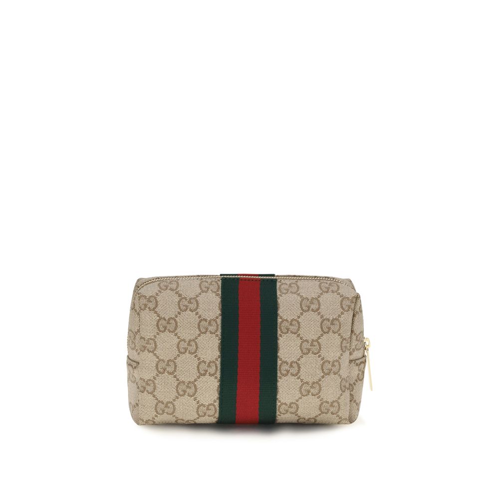 Gucci Beige Canvas Medium GG Beauty Case