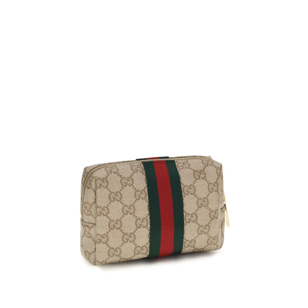 Gucci Beige Canvas Medium GG Beauty Case