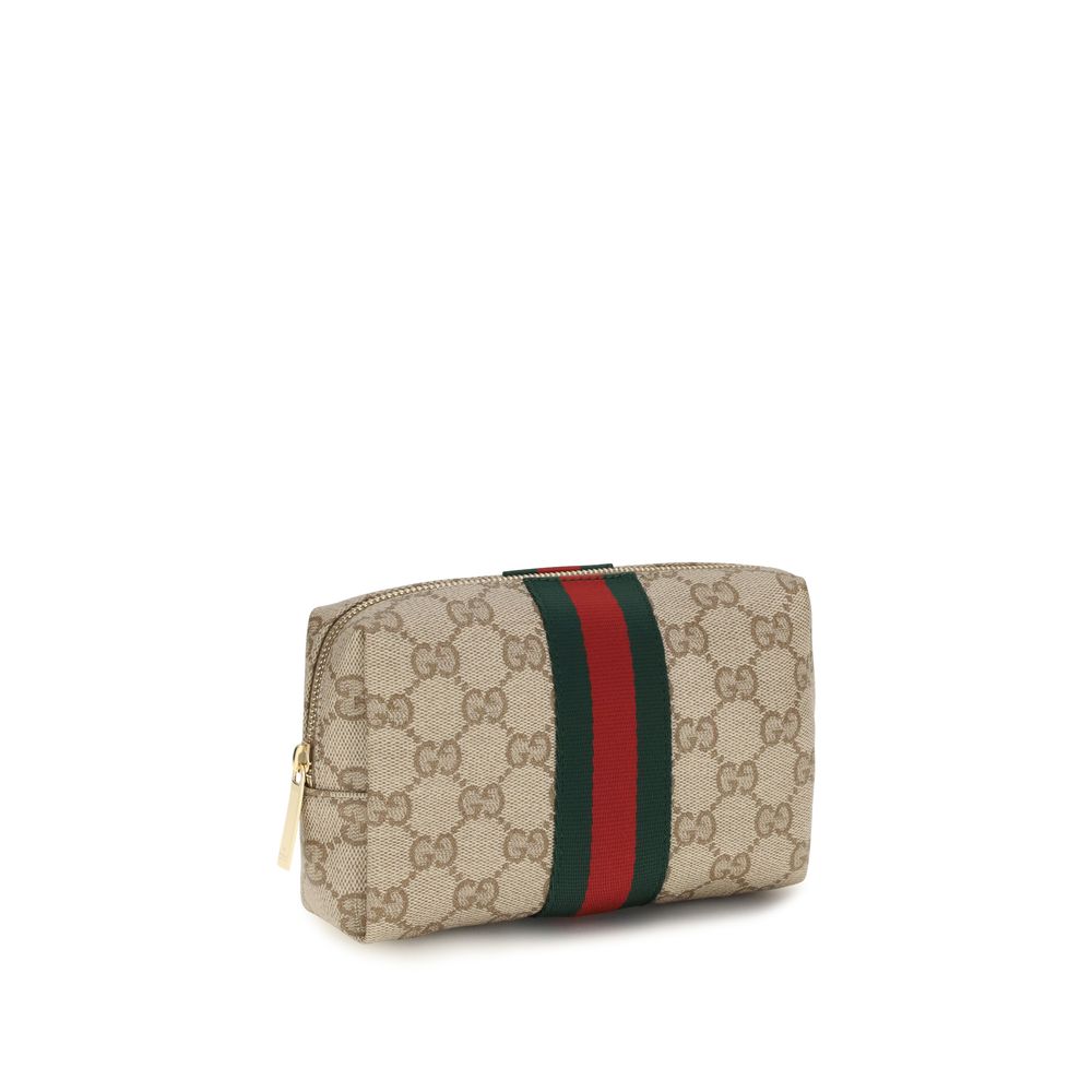 Gucci Beige Canvas Medium GG Beauty Case
